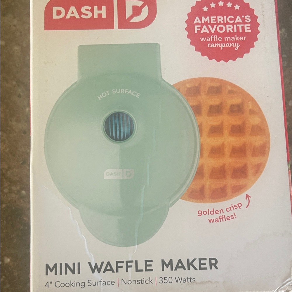 Ash Mini Waffle Maker - Aqua